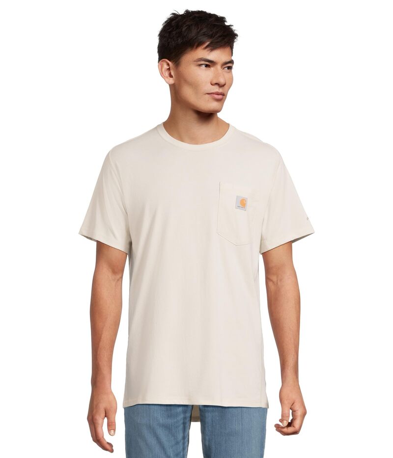 鉄道車両ハート形 メンズ トップス プルオーバー 伸び伸びする相応う Carhartt Force Relaxed Fit Midweight Short Sleeve Pocket-Shirt Malt メンズファッション-トップス