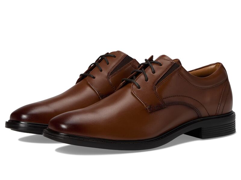ノンブッシュ メンズ シューズ オックスフォード ダービー レース レザー Nunn Bush Stark Plain Toe Oxford Leather Business Formal Derby Dress Casualace-Up Cognac
