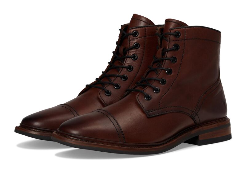 飛球 メンズ シューズ ブーツ・レインブーツ スピード競技 Frye Paul Mid Lace Brown 赤銅色