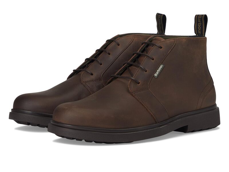 バブアー メンズ シューズ ブーツ・レインブーツ Barbour Meays Chukka Boots Dark Brown 赤銅色