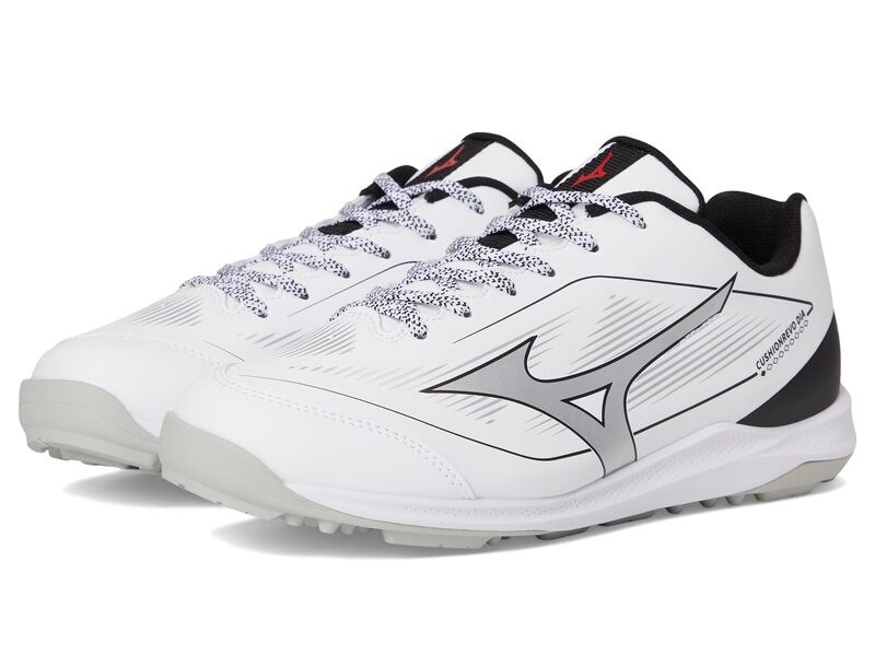 ミズノ メンズ シューズ スニーカー Mizuno Cushionrevo Diamond Turf White/Black 白いこと
