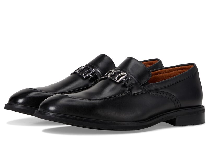 ステイシーアダムス メンズ シューズ スリッポン・ローファー Stacy Adams Boyd Moc Toe Bit Slip-On Black ブラック