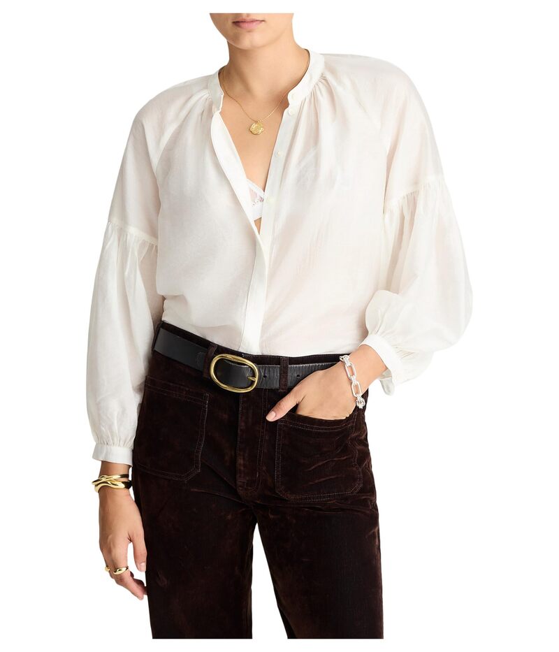 メイドウェル レディース トップス シャツ Madewell Germaine Top Winter White ホワイト