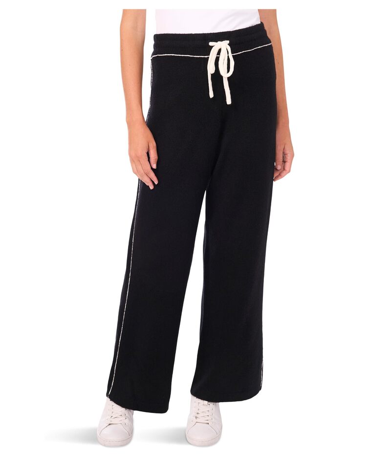 ヴィンスカムート レディース ボトムス カジュアルパンツ Vince Camuto Sweatpant W/ Drawstring & Top Stitch Along Waist Rich Black ブラック