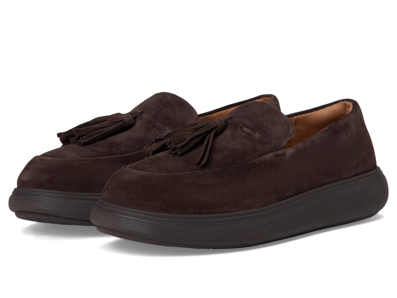 相応うフロップ レディース シューズ スリッポン・ローファー スエードクロス FitFlop iQ-Comff Tassel Suede Loafers Chocolate Brown 赤銅色 ローファー-レディース靴