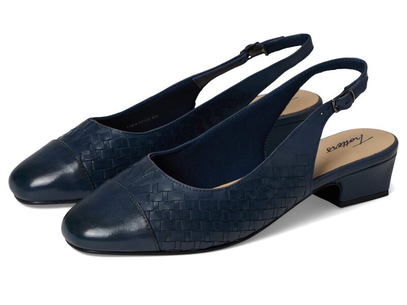 トロッターズ レディース シューズ 踵 Trotters Dea Wovenavy 米国海軍