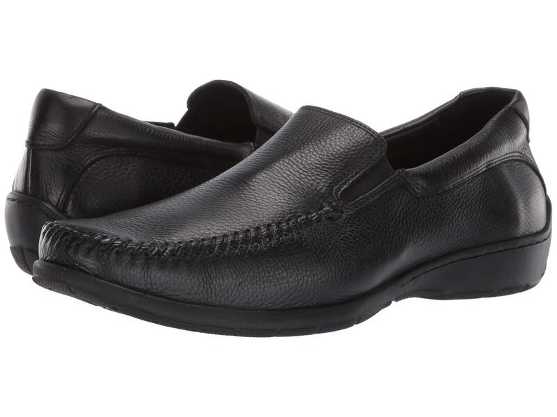 ジョンストンアンドマーフィー メンズ シューズ スリッポン・ローファー Johnston & Murphy Crawford Venetian Black Tumbled F ブラック