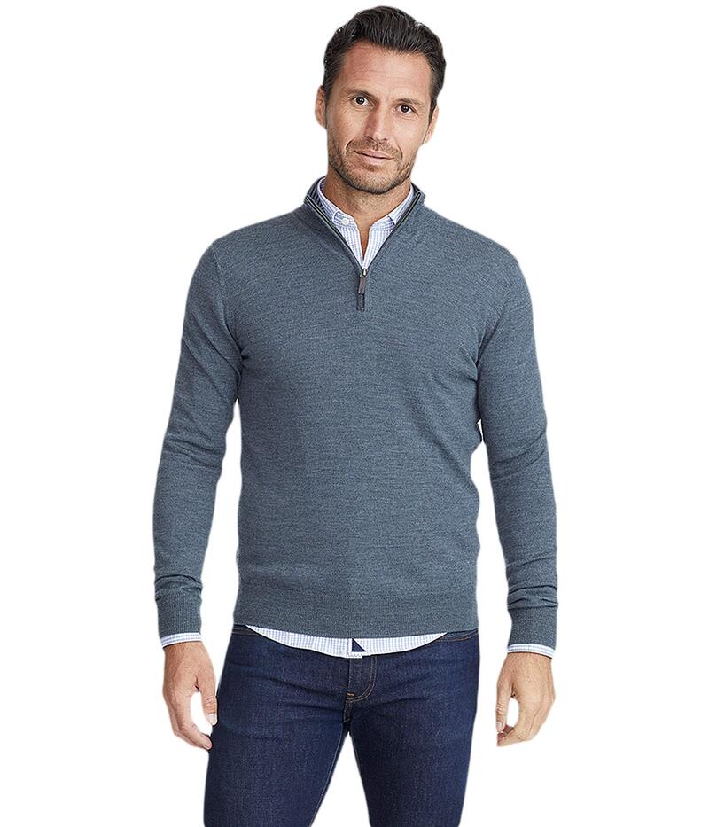 アンタックイット メンズ アウター ニット・セーター ウール UNTUCKit Merino Wool 1/4 Zip Grey グレー 20,931円
