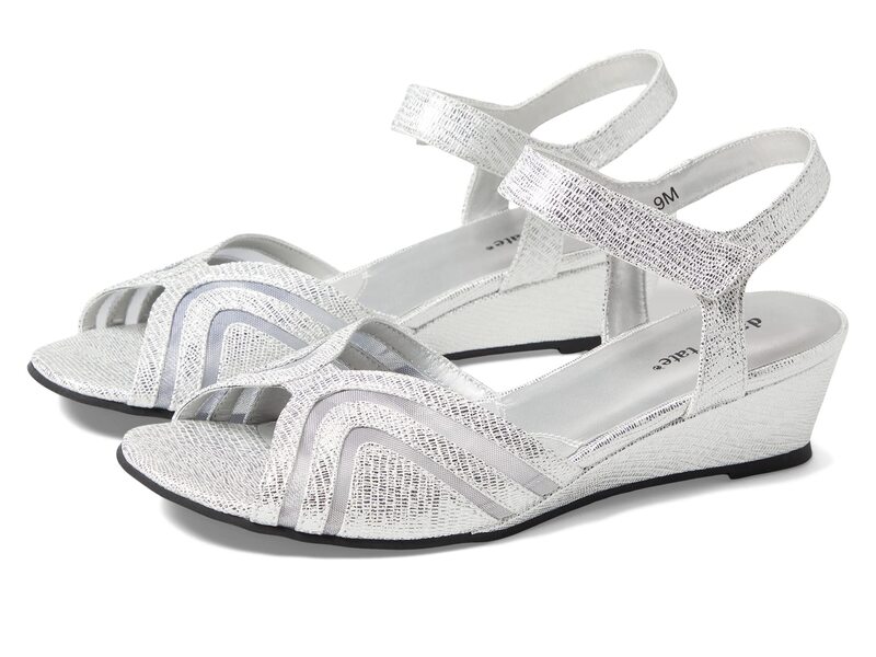 ダイビッドテイト レディース シューズ 踵 David Tate Admire Silver Lizard P しろがね色