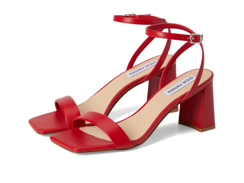 スティーブ マデン レディース シューズ ヒール Steve Madden Luxe Red Leather レッド