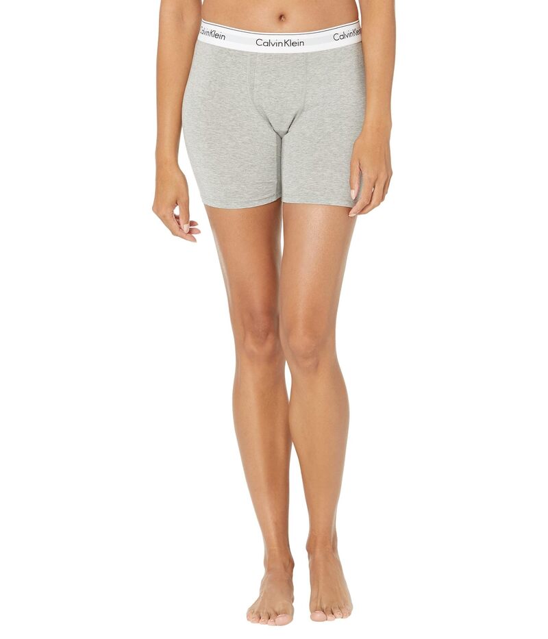カルバン クラはたご屋 アンダー御召しもの レディース ズボン下 綿織物 Calvin Klein Underwear Modern Cotton Boxer Brief Grey Heather 1 薄墨色