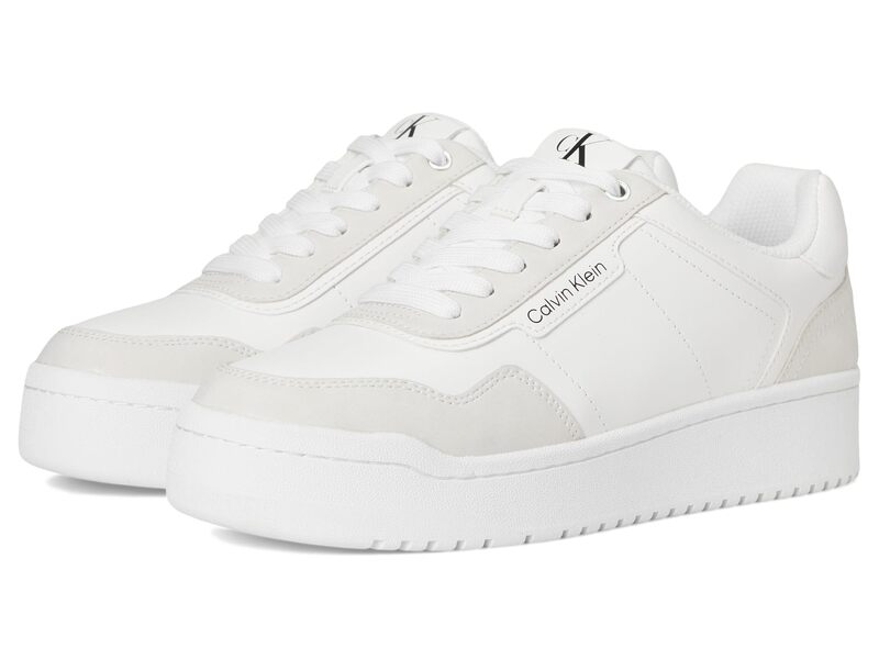 カルバンクライン レディース シューズ スニーカー Calvin Klein Adryen White/Grey ホワイト