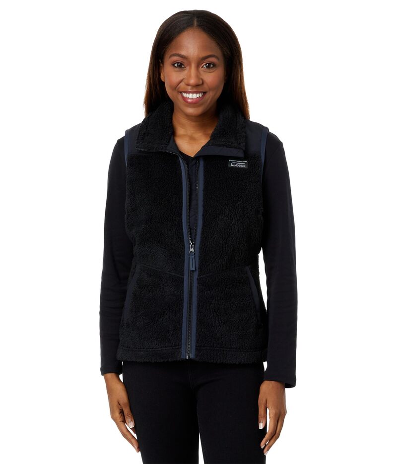 エルエルビーン レディース アウター コート ベスト フリース L.L.Bean'sherpa Fleece Vest Black ブラック