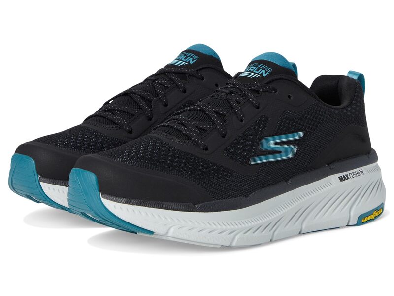 スケッチャーズ レディース シューズ スニーカー SKECHERS Max Cushioning Premier 2.0 Black/Teal 黒いこと