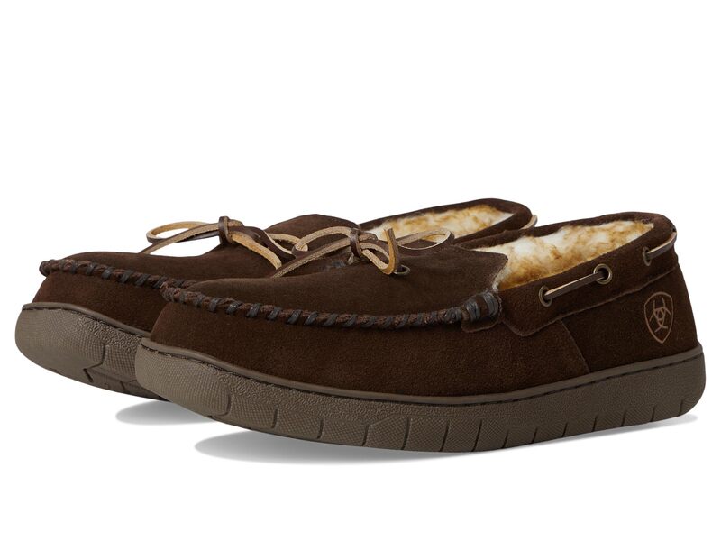 アリアト メンズ シューズ Ariat Harrison Moc Slipper Dark Brown ブラウン