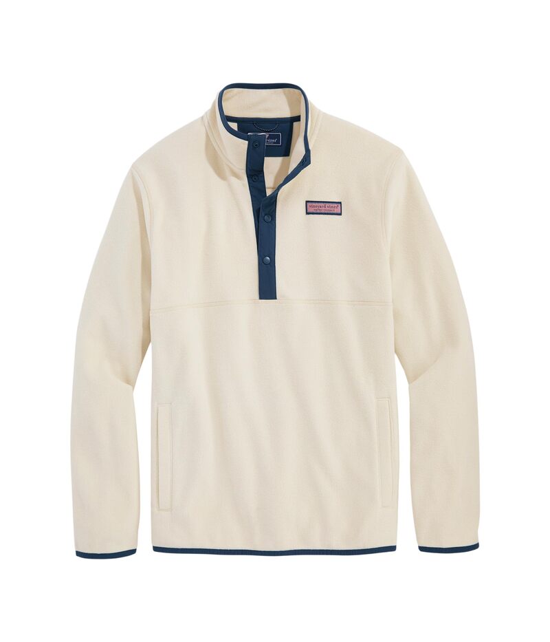 ヴァインヤードヴァインズ メンズ アウター パーカー・スウェット フリース Vineyard Vines Harbor Fleece Quarter-Snap Stone 1 石ころ