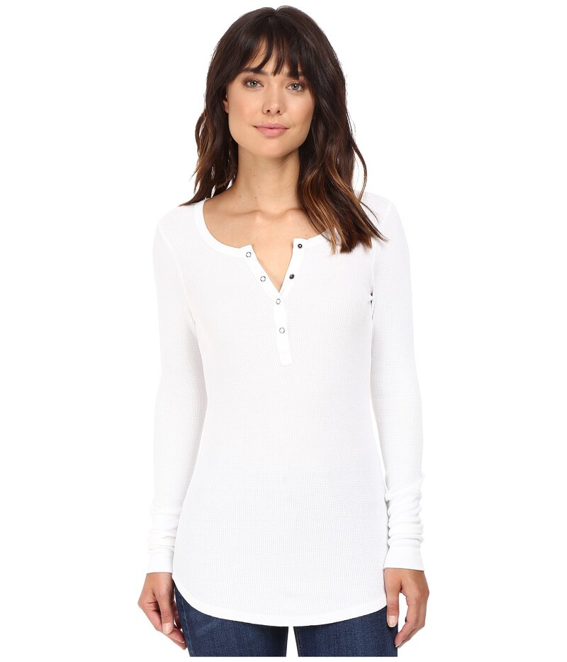 スプレンディット レディース トップス シャツ Splendid Forever Thermal Henley White ホワイト