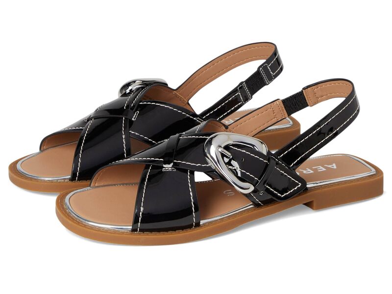 エアロソールズ レディース シューズ サンダル Aerosoles Cassa Black Patent Fa ブラック