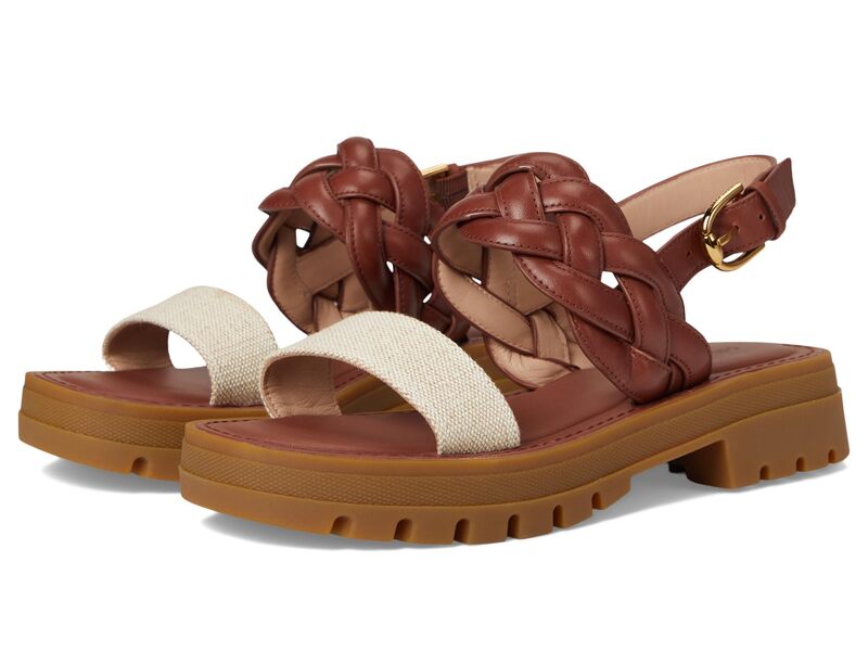 電話を掛けるハーン レディース シューズ 踵 サンダル Cole Haan Cressida Lug Sandal Natural Canvas/
