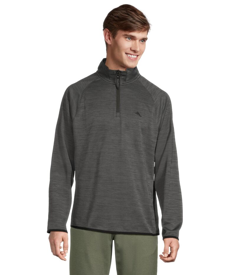 トッミーバハマ メンズ アウター パーカー・スウェット Tommy Bahama Palm Pro 1/2 Zip Black 黒いこと