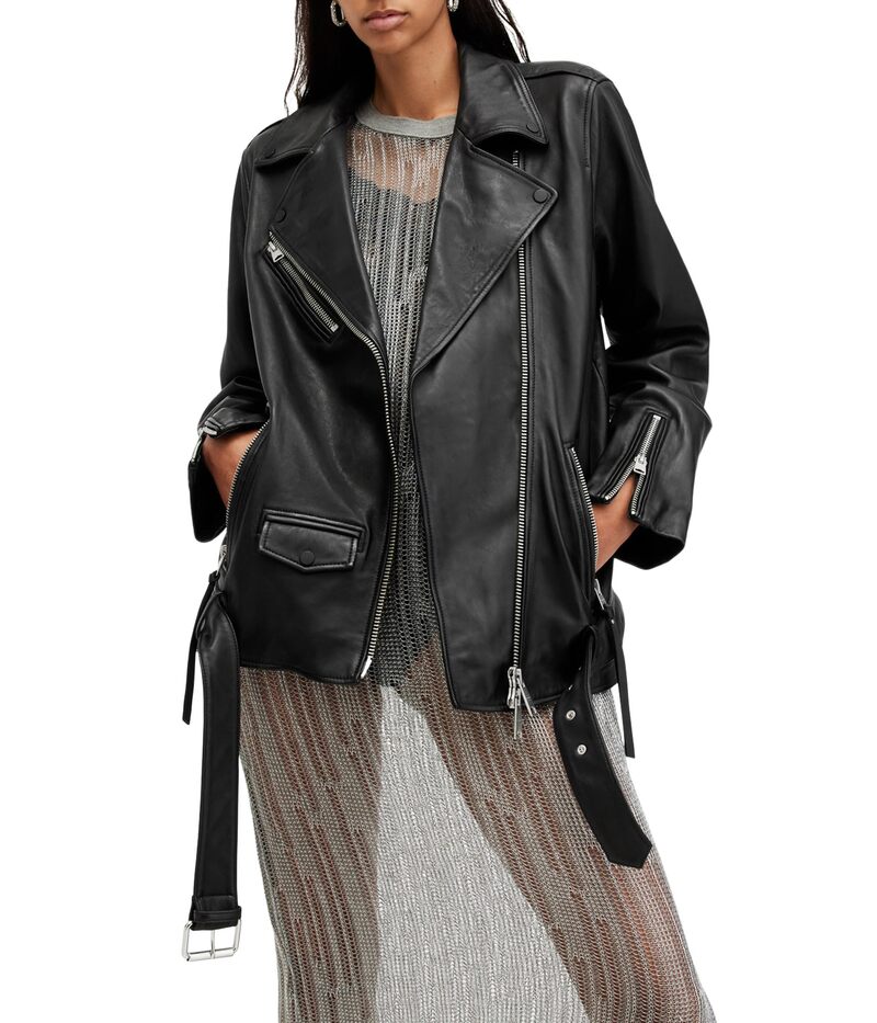 オールセインツ レディース アウター コート AllSaints Billie Biker Black 1 ブラック