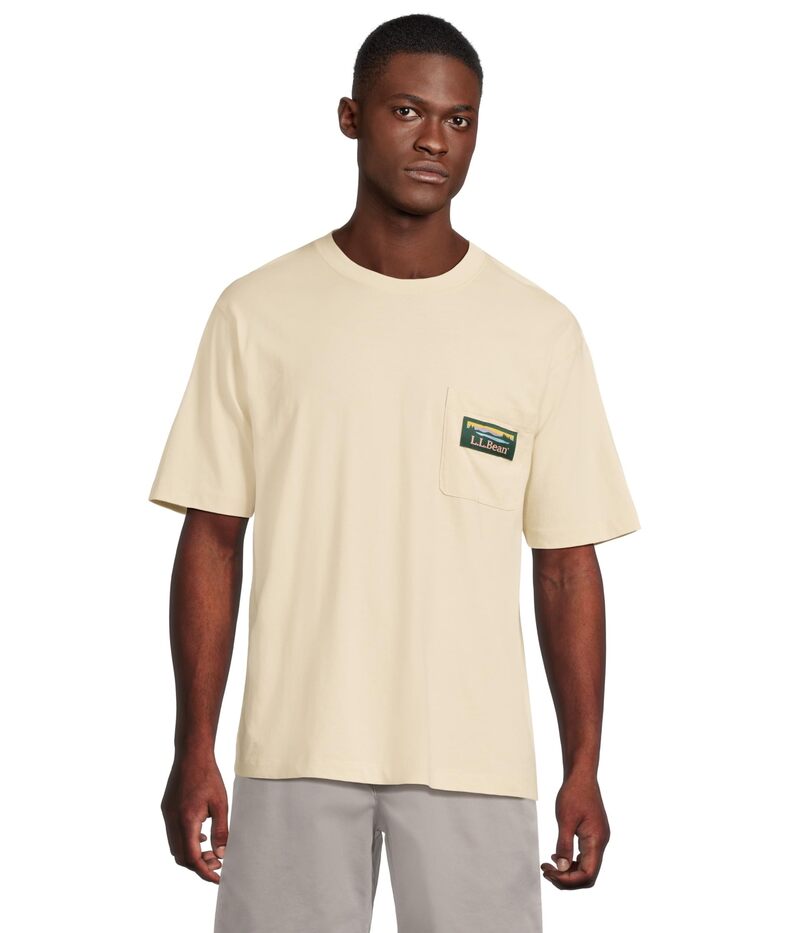 エルエルビーン メンズ トップス プルオーバー ロゴタイプ L.L.Bean Katahdin Logo Tee Short Sleeve Natural