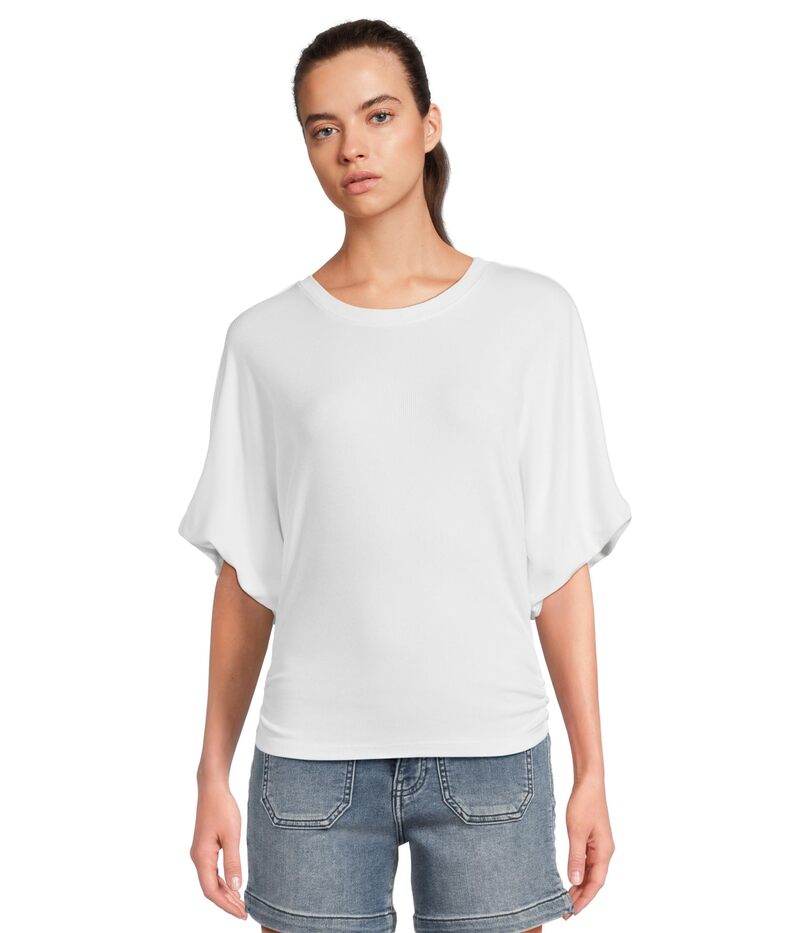 マイケルスターズ レディース トップス シャツ バルーンスリーブ Michael Stars Vicky Scoop Neck Balloon Sleeve Tee White ホワイト