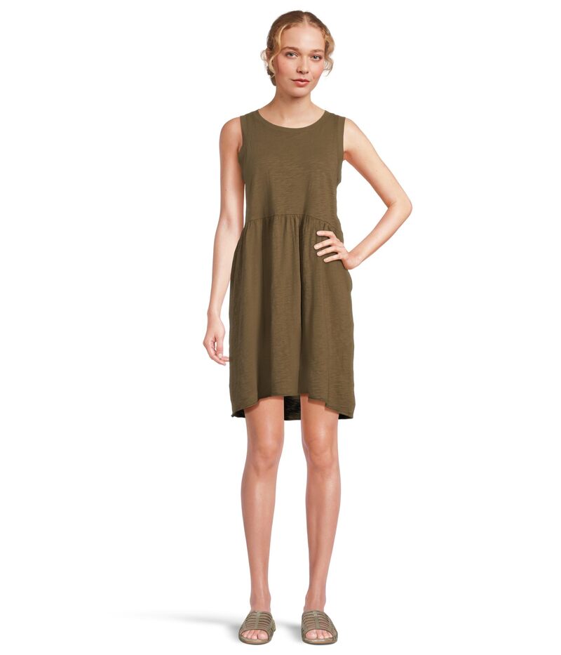 モッドドック レディース トップス ワンピース Mod-o-doc Drop Shirred Waistank Dress Fern