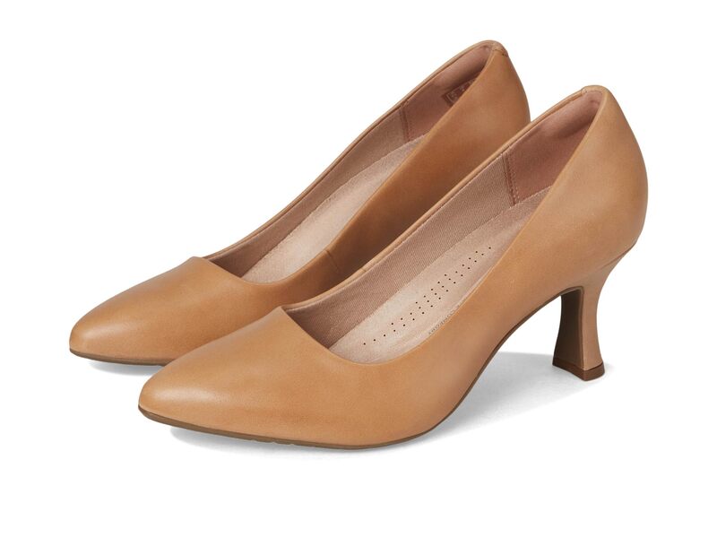クラークス レディース シューズ 踵 Clarks Kataleyna Gem Warm Beige Leat ベージュ