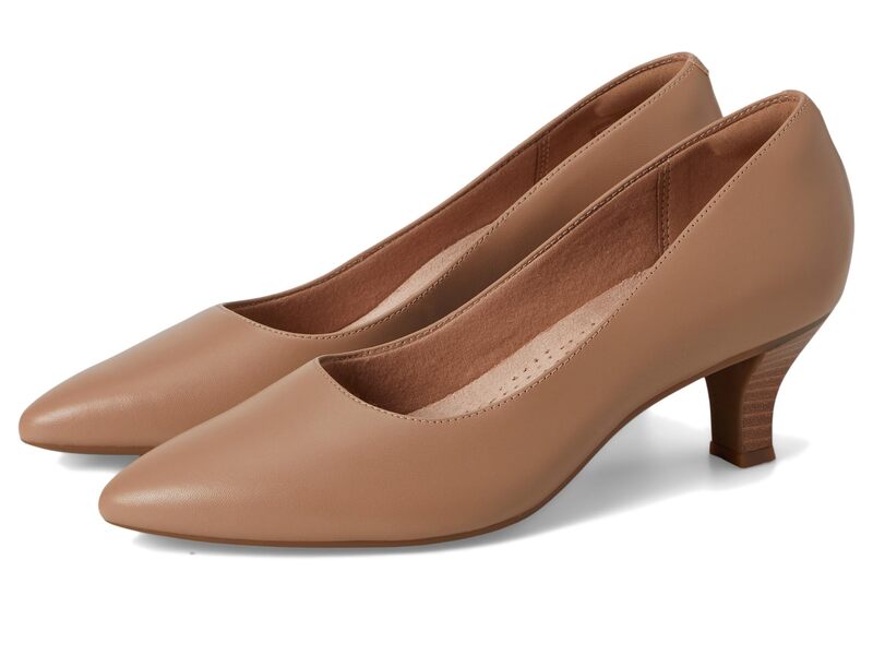 クラークス レディース シューズ 踵 Clarks Kepley Vine Warm Beige Leat ベージュ