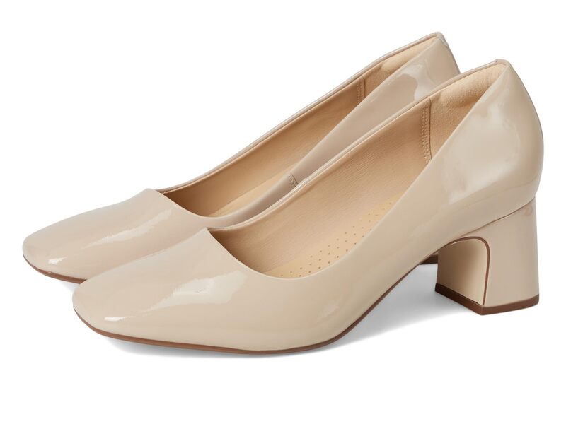 クラークス レディース シューズ 踵 Clarks Fernie Court Sand Patent Lea 真砂