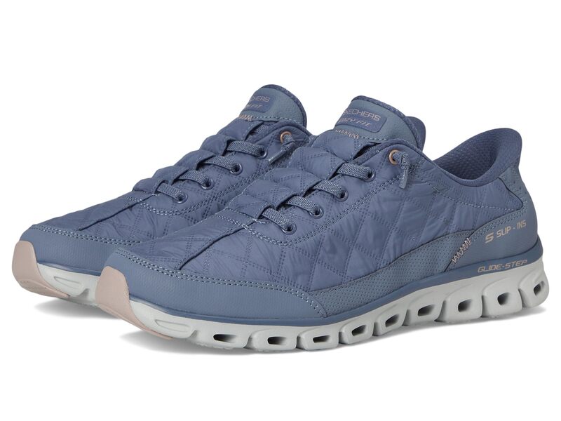 スケッチャーズ レディース シューズ スニーカー SKECHERS Glide-Step - At Ease Cozy Fit Hands Free Slip-Inslate スレート