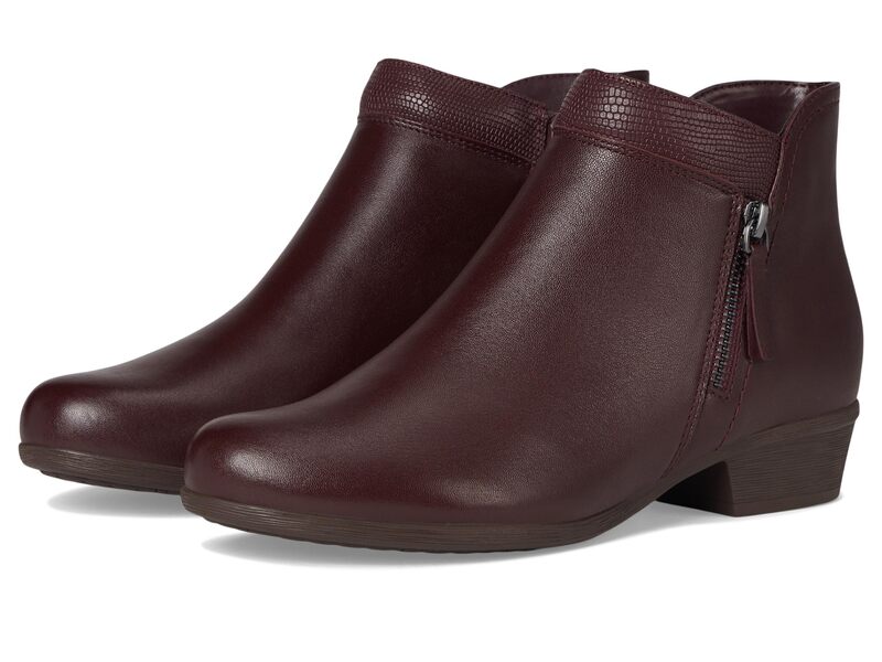 鍵を掛ける界面 レディース シューズ ブーツ・レインブーツ Rockport Carly Bootie Dark Red Leathe 赤いこと ブーツ-靴