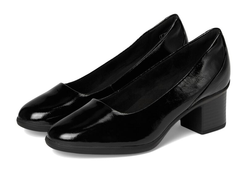 クラークス レディース シューズ 踵 Clarkshaya Poppy Black Patent Le 黒いこと