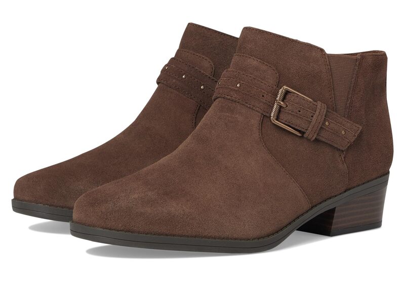 クラークス レディース シューズ 踵 Clarks Danyelle Wish Brown Suede 赤銅色