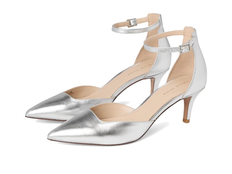 ペレモーダ レディース シューズ 踵 Pelle Moda Kendal Silver しろがね色