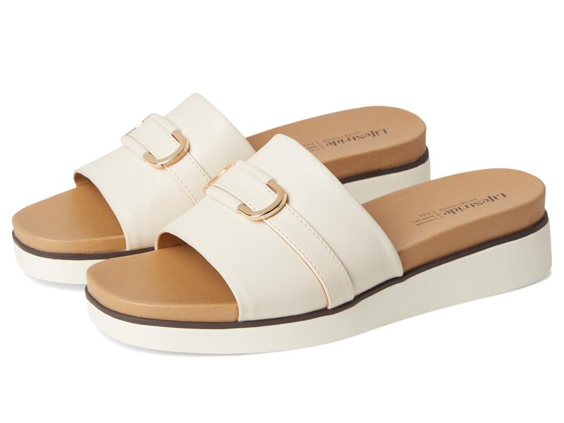 ライフストライド レディース シューズ ヒール LifeStride Genevieve Creme Beige Fau ベージュ