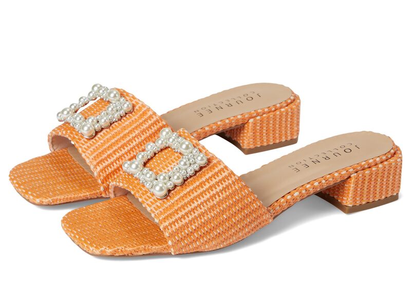 ジュルネ コレクション レディース シューズ ヒール Journee Collection Justina Orange オレンジ