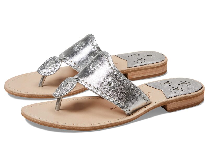 ジャックロジャース レディース シューズ サンダル Jack Rogers Jacks Flat Sandal Wide Silver/Silver シルバー
