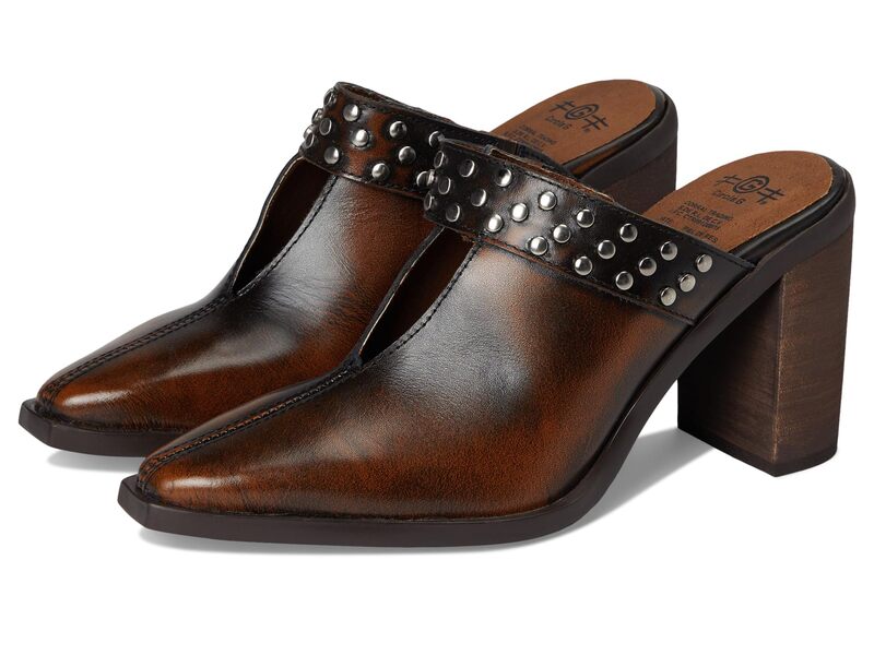 コーラルブーツ レディース シューズ 踵 Corral Boots Lady Studs Mule Brown 赤銅色