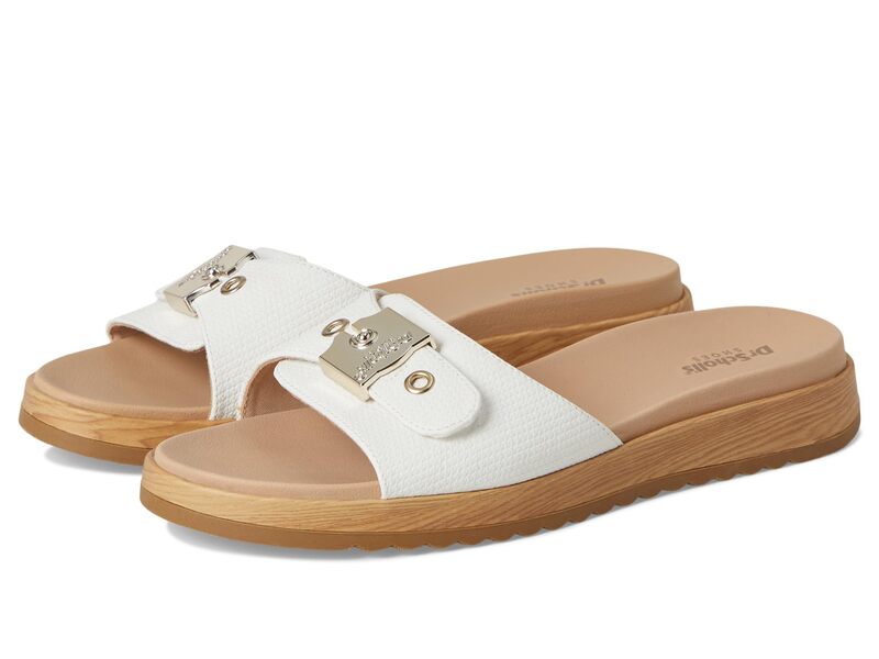 御医者さん・膝掛け レディース シューズ 踵 Dr. Scholl\u0027s Iconowhite Faux Leat 白いこと ミュール-靴-レディース靴