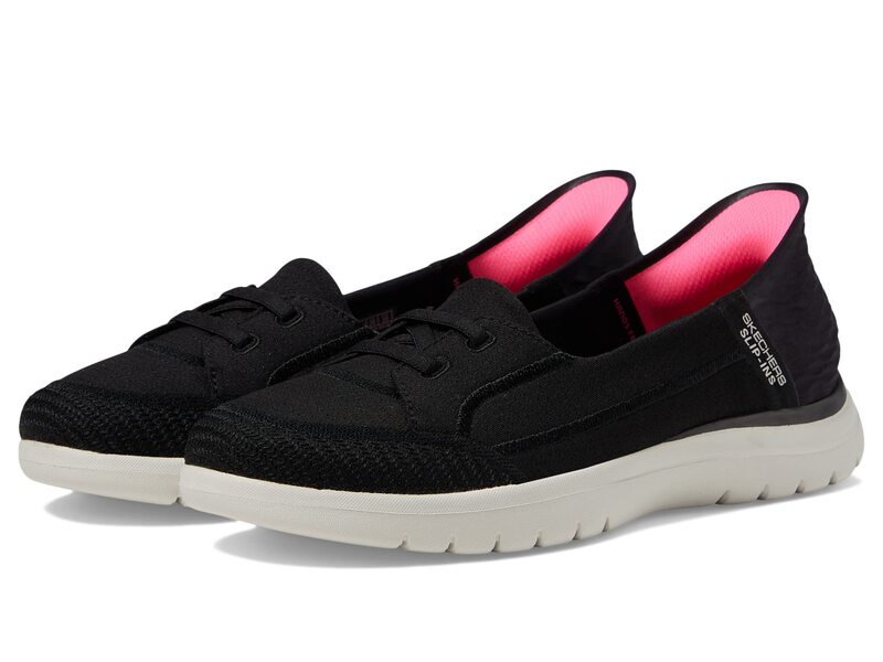 スケッチャーズ レディース シューズ スニーカー SKECHERS On-The-Go Flex - Top Notchands Free Slip-Ins Black/White ホワイト