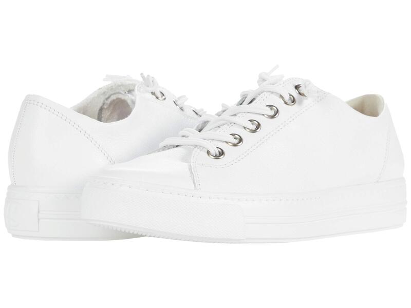 極点・緑であること レディース シューズ スニーカー Paul Green Hadley Sneaker White Silver MC 白いこと