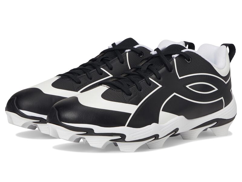 アンダーアーマー メンズ シューズ スニーカー Under Armour Leadoff Icon Low RM Baseball Cleats Black/White/Bla 白いこと