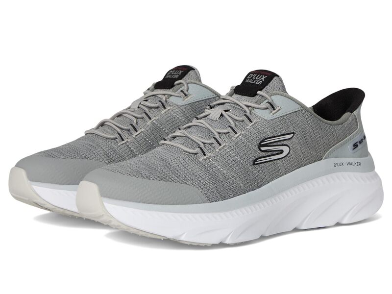 スケッチャーズ メンズ シューズ スニーカー SKECHERS D\u0027Lux Walker 3.0 Drevven Hands Free Slip-In Gray/Black 黒いこと