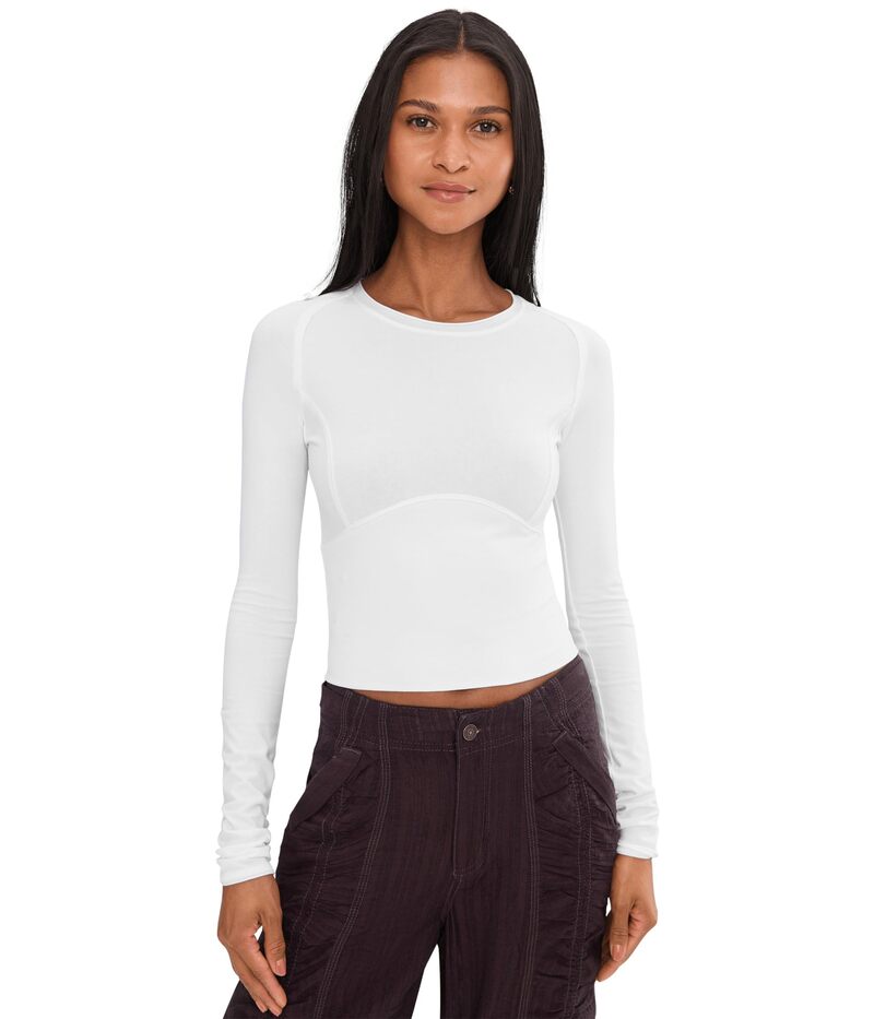 フリーピープル レディース トップス シャツ Free People We The Free Protagonist Long Sleeve Ivory アイボリー