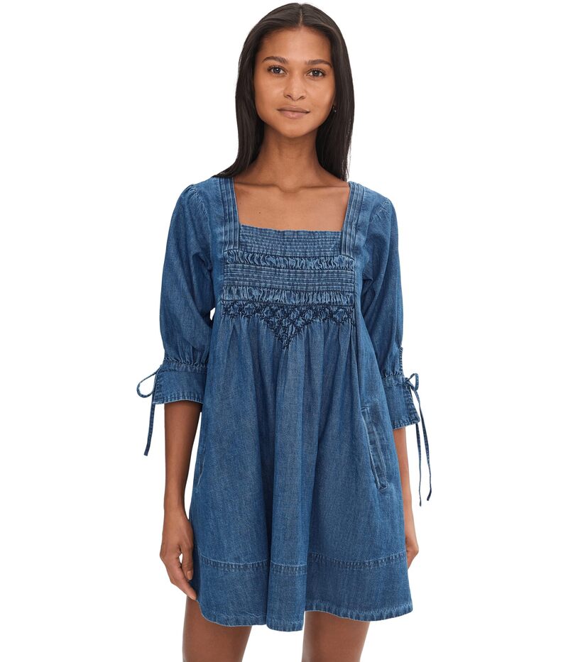 フリーピープル レディース トップス ワンピース ミニ デニム Free People Sonora Denimini Dress Midnight Rinse デニム 29,120円
