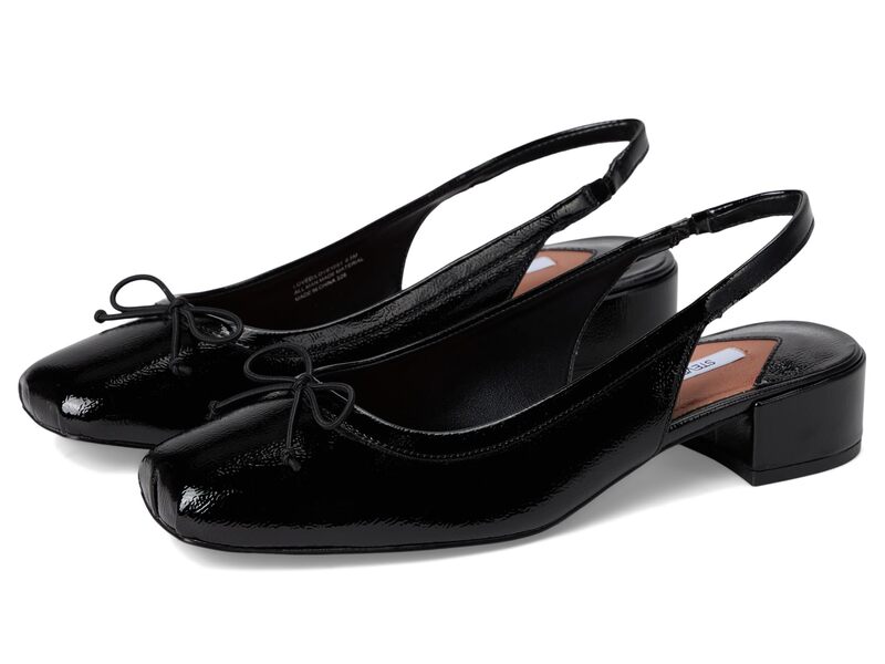スティーブ マデン レディース シューズ 踵 Steve Madden Loved Black Crinkle P 黒いこと