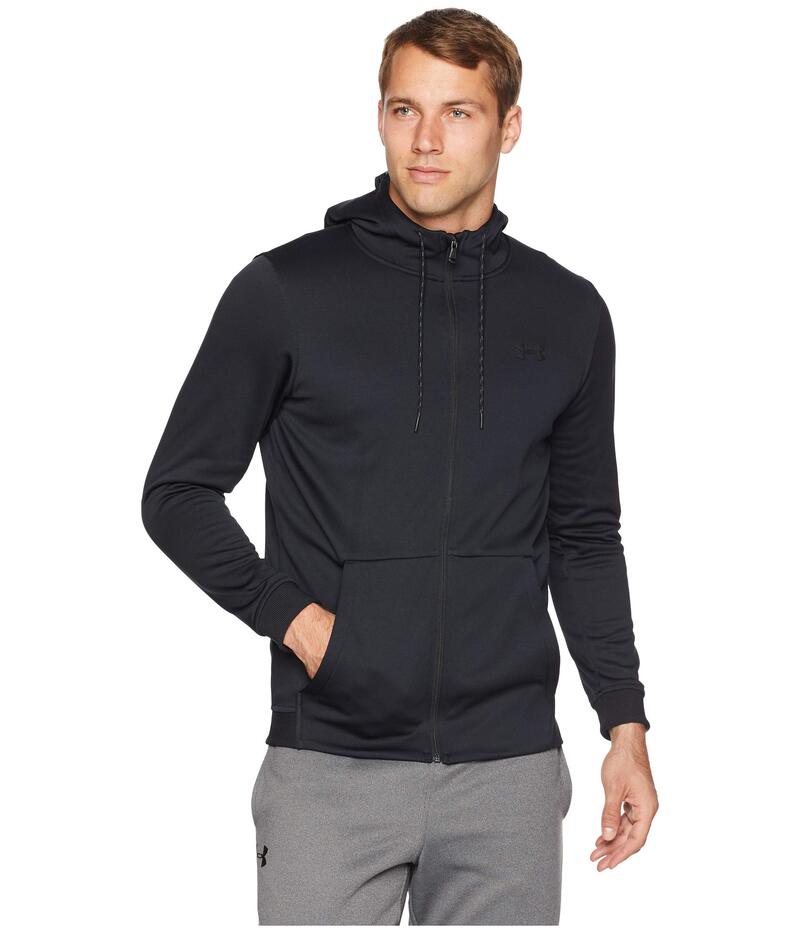 アンダーアーマー メンズ アウター パーカー・スウェット フリース Under Armour Fleece Full Zip Hoodie Black/Black ブラック