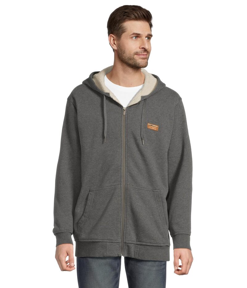 エルエルビーン メンズ アウター パーカー・スウェットール プルオーバー フリース L.L.Bean Katahdin Iron WorksAR Hooded Sweatshirt Fleece-lined Tall Charcoal Heathe 濃灰色